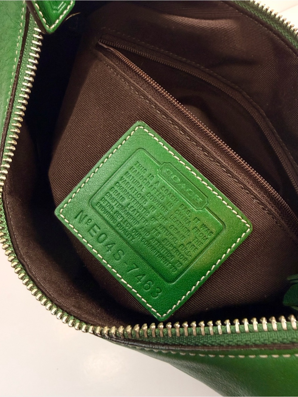🍃 Rare Vintage Coach Soho Flap Ergo Shoulder Bag – Kelly Green Purse - Picture 8 of 16